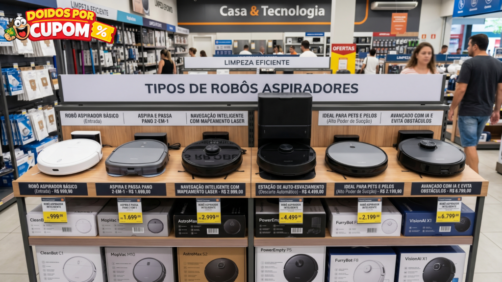 Tipos de robôs aspiradores