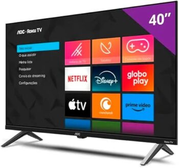 Smart TV AOC 40" DLED Full HD | Roku TV, 40S5045/78G, Bivolt