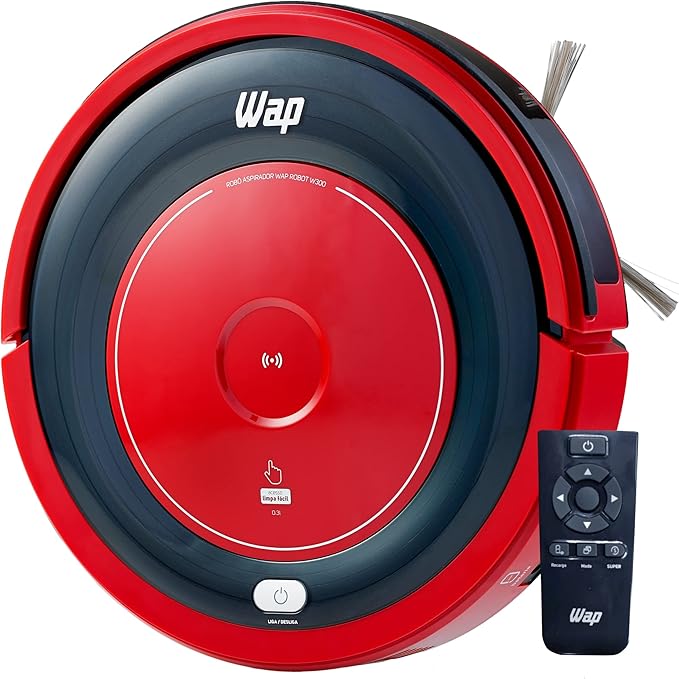 WAP Aspirador de Pó Robô ROBOT W300 3 em 1, Automático, 300ml, Tripla Filtragem e Rodas Emborrachadas, 18W 14,4VDC Bivolt